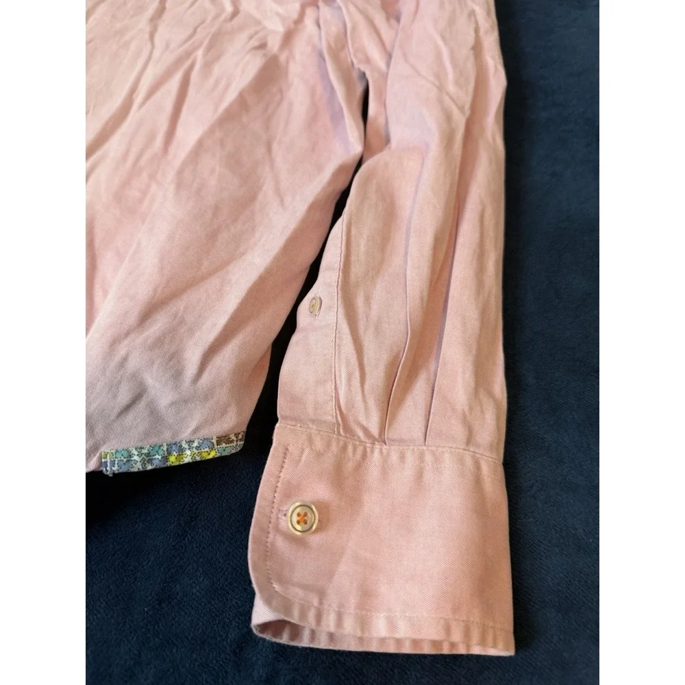 Robert Graham Freshly Laundered Shirt Mens Large Pink Long Sleeve Button Up